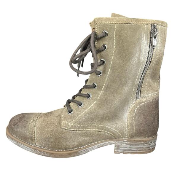 Roan X Bed Stu Women’s Affair Tan Suede Combat Boot Size US 8.5 - Picture 3 of 10